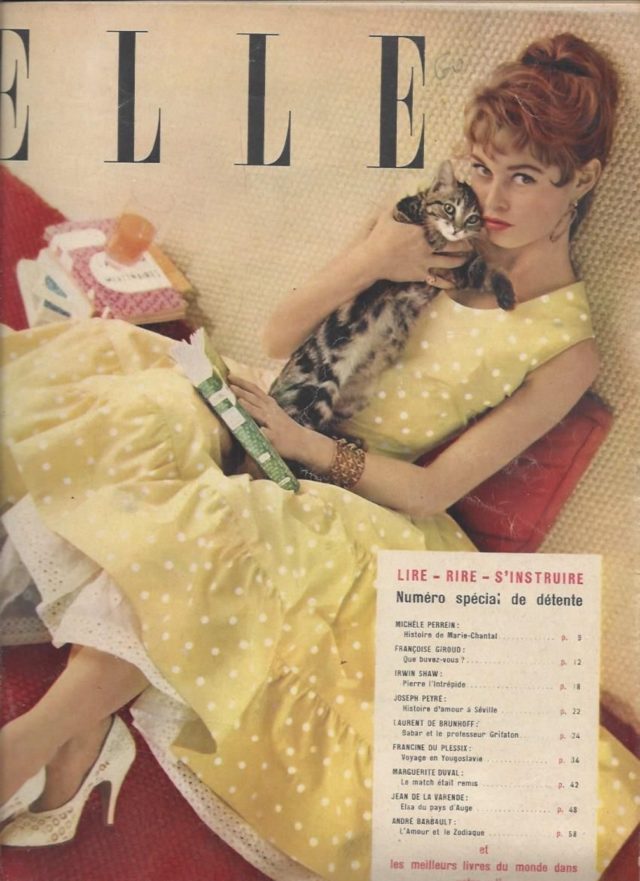 Modelled for ELLE and Paris Match from 1949